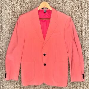 Express Men's Two Button Slim Fit Blazer Sport Coat Jacket Pink - Size 38S